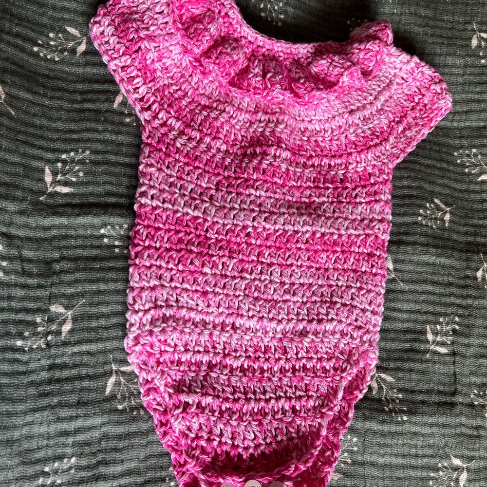 New romper handmade/crochet for baby girl